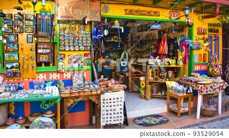 Colorful souvenir shops near Guatave 93529054