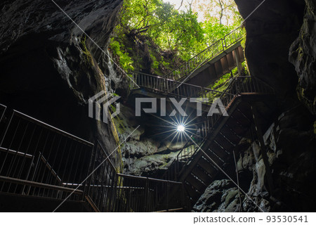 Oshika Limestone Cave in Hiraodai, Kokuraminami Ward, Kitakyushu City (a rare vertical limestone cave in Japan) 93530541