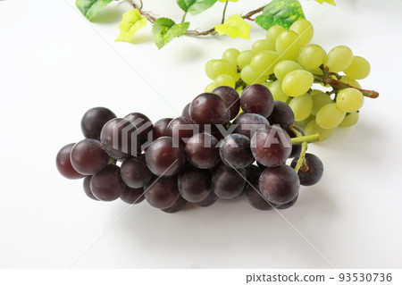 葡萄巨峰葡萄白色背景 葡萄巨峰葡萄白色背景 93530736