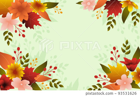 Beautiful Fallen Flower Fall Autumn Summer Background 93531626