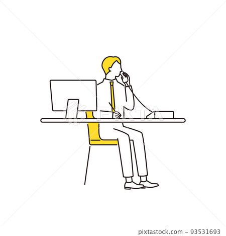 接電話的商人 接電話的商人 93531693