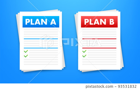 Plan a and b. Alternative idea. Business strategy. Vector stock illustration. Plan a and b. Alternative idea. Business strategy. Vector stock illustration. 93531832