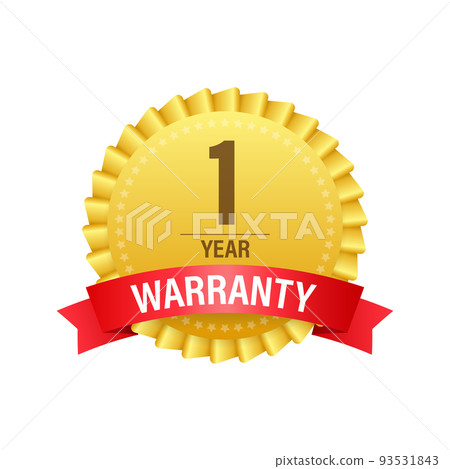 1 Year warranty. Support service icon. Vector stock illustration. 93531843