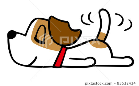 Jack Russell Terrier dog relaxing pose 93532434