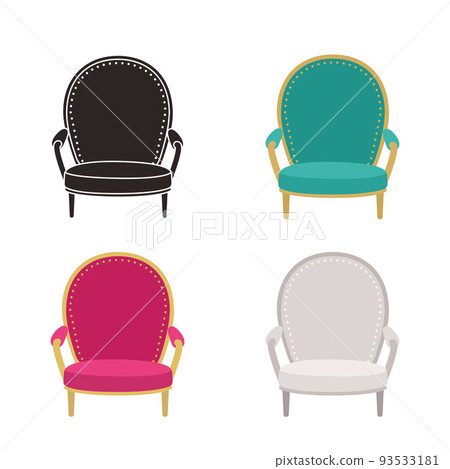 Set of soft armchairs in different colors. Home interior concept Set of soft armchairs in different colors. Home interior concept 93533181