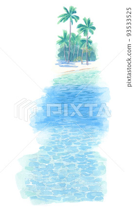 水彩畫：海 93533525