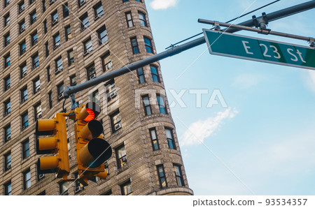 Street traffic light in New York, USA Street traffic light in New York, USA 93534357