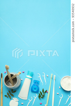 Concept of tooth or oral care, space for text 93540932