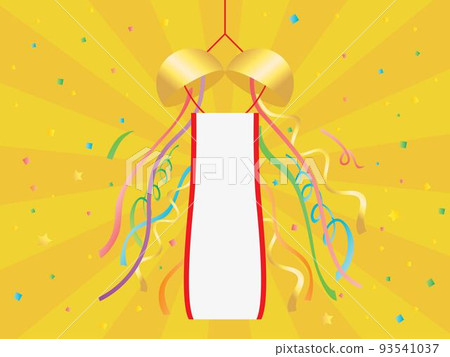 Kusudama 和金色背景插圖 Kusudama 和金色背景插圖 93541037