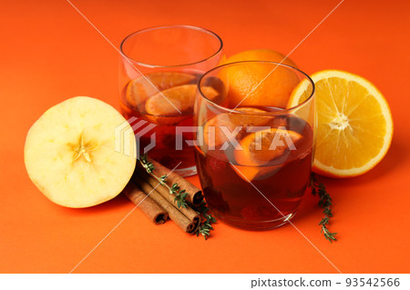 Concept of drink with Sangria, close up Concept of drink with Sangria, close up 93542566