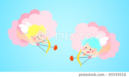 Saint Valentine's Day-Cupid with a bow isolated Saint Valentine's Day-Cupid with a bow isolated 93545018