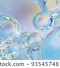 Levitating water drops. Background of beautiful water drops. 3D rendering 93545748