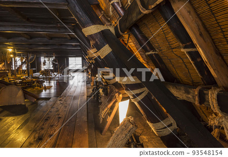 Shirakawa-go gassho-zukuri, window, wooden house, indoor, Japanese-style room, plank, rain door, lattice Shirakawa-go gassho-zukuri, window, wooden house, indoor, Japanese-style room, plank, rain door, lattice 93548154