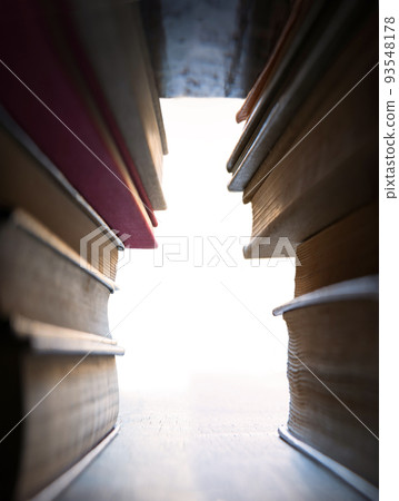 Old books on shelf. Ancient background Old books on shelf. Ancient background 93548178