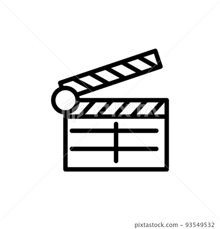 Illustration Vector graphic of clapper icon 93549532
