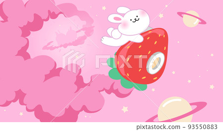 Valentine's Day card with rocket in space Valentine's Day card with rocket in space 93550883