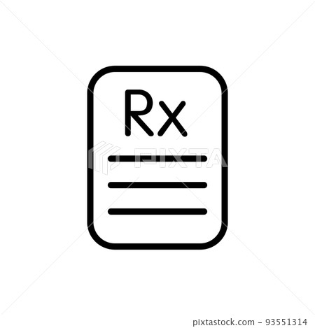 Illustration Vector graphic of Rx icon 93551314