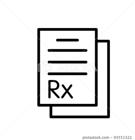 Illustration Vector graphic of Rx icon Illustration Vector graphic of Rx icon 93551322