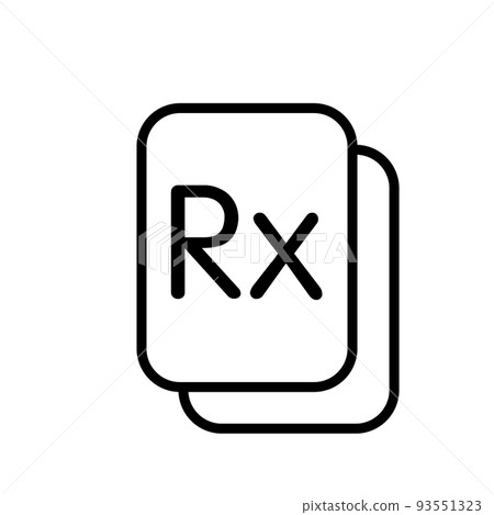 Illustration Vector graphic of Rx icon Illustration Vector graphic of Rx icon 93551323