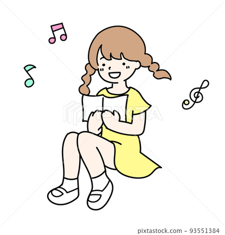 孩子們唱歌 兒童插畫 音符 孩子們唱歌 兒童插畫 音符 93551384