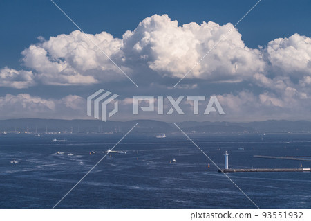 "Kanagawa Prefecture" Tokyo Bay, summer ocean "Kanagawa Prefecture" Tokyo Bay, summer ocean 93551932