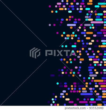 Abstractly arranged dots on blue background. 93552040