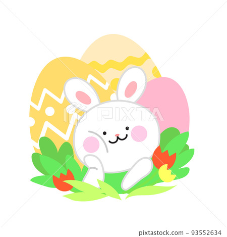 Easter bunny with eggs icon Easter bunny with eggs icon 93552634