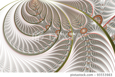Multicolor beautiful fractal flower on gray background. Computer generated graphics Multicolor beautiful fractal flower on gray background. Computer generated graphics 93553983