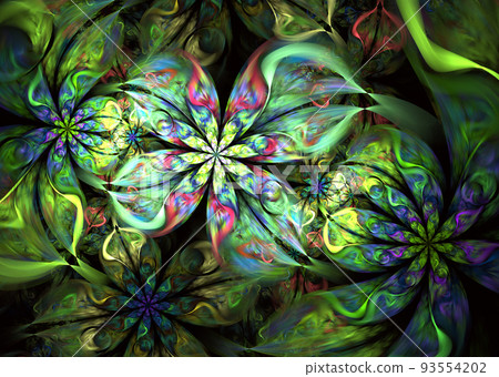 Abstract floral fractal background for art projects. Abstract floral fractal background for art projects. 93554202