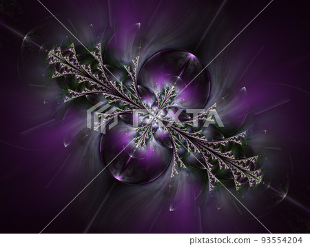 Abstract mandala or flower - computer-generated image. Fractal art: Abstract mandala or flower - computer-generated image. Fractal art: 93554204