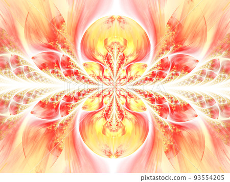 Beautiful fractal shape or butterfly with glowing elements. Beautiful fractal shape or butterfly with glowing elements. 93554205