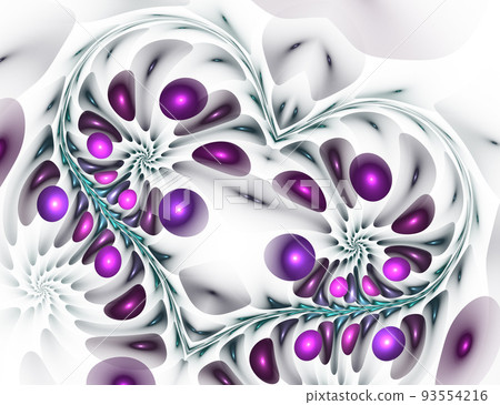 Imitation of a heart. Abstract fractal background. 93554216