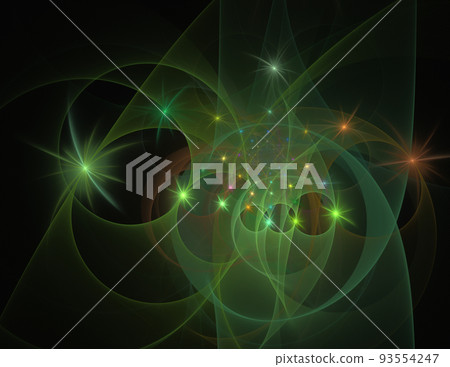 Abstract fractal background color light balls. 93554247