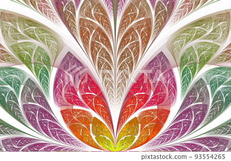 Multicolor beautiful Tree foliage. Computer generated graphics 93554265