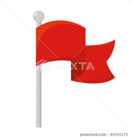 Isolated red flag marios videogame vector illustration 93555173