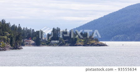 Residential Homes on the Ocean Shore. Sunny Summer. Horseshoe Bay Residential Homes on the Ocean Shore. Sunny Summer. Horseshoe Bay 93555634