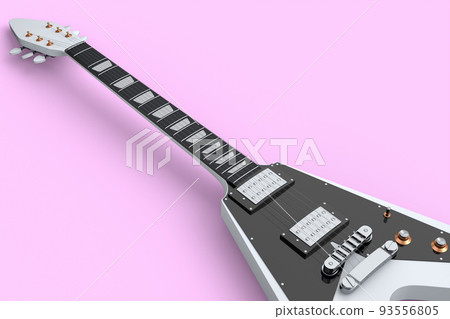 Close-up Electric acoustic guitar isolated on pink background. Close-up Electric acoustic guitar isolated on pink background. 93556805