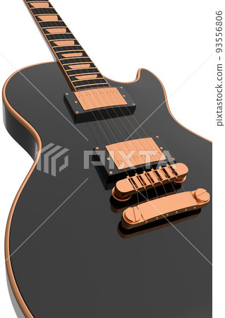 Close-up Electric acoustic guitar isolated on white background. Close-up Electric acoustic guitar isolated on white background. 93556806