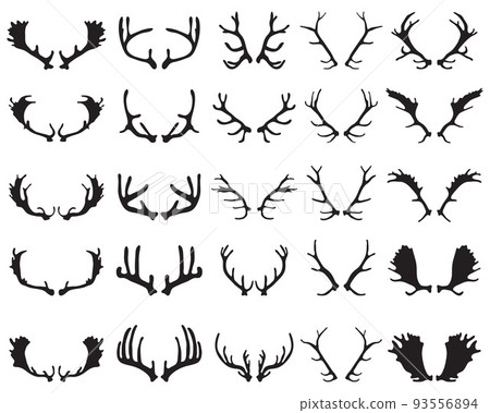 deer, silhouettes, animal 93556894