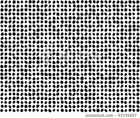 Black confetti different circular shapes on a white background, seamless pattern 93556897