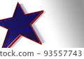 A 3d rendering image of star made from steel and wire mesh. 93557743