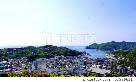 Cityscape seen from Shimizuyama Castle in Izuhara, Tsushima City 93559631