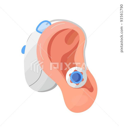 Hearing aid vector. World Deaf Day in last Sunday of September concept. Rally, seminar and various deaf awareness campaign 93561790