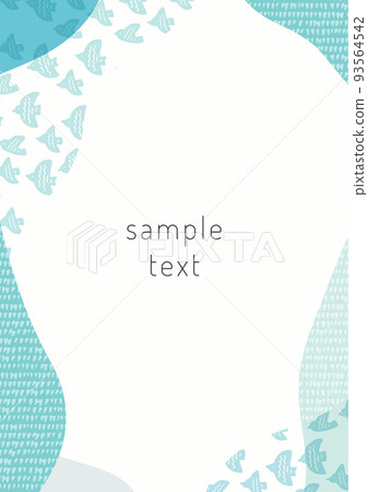 Frame / background material of birds and abstract motifs Frame / background material of birds and abstract motifs 93564542