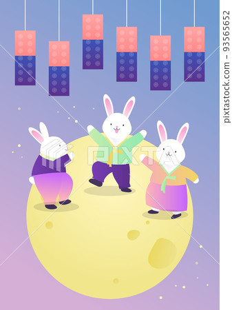 rabbit wearing hanbok illustration rabbit wearing hanbok illustration 93565652
