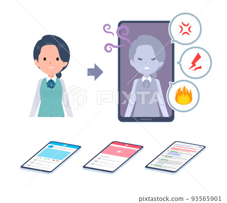 A set of clerk women whose personality changes on the Internet 93565901