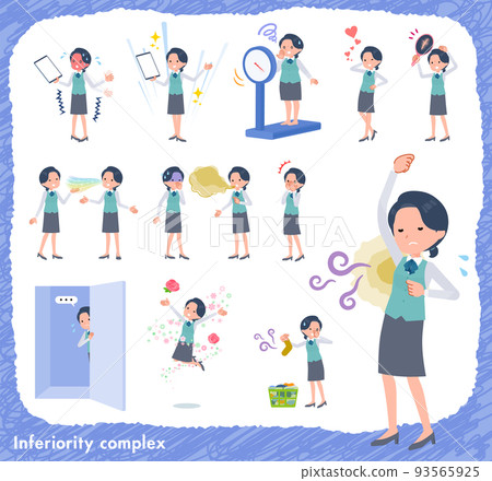 一組關於自卑感的女文員 一組關於自卑感的女文員 93565925