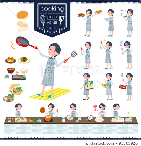 Clerk female set on cooking 93565926