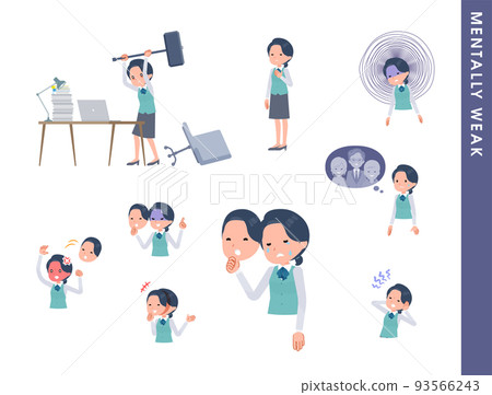 A set of mentally weak clerk women 93566243