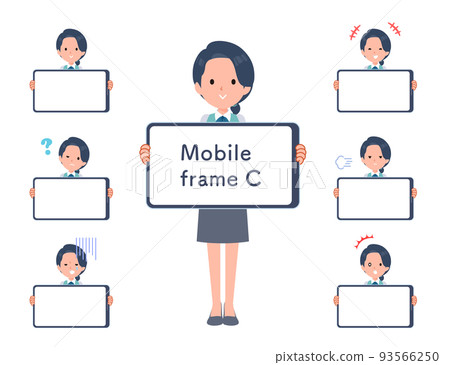 一套智能手機屏幕和女職員 一套智能手機屏幕和女職員 93566250